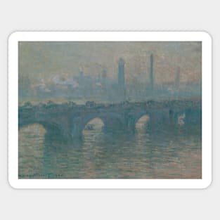 Waterloo Bridge, Gray Weather by Claude Monet Sticker